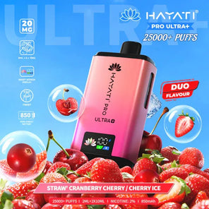  Strawberry Cranberry Cherry/ Cherry Ice Hayati Pro Ultra 25000 | 5 Vapes disposable vape