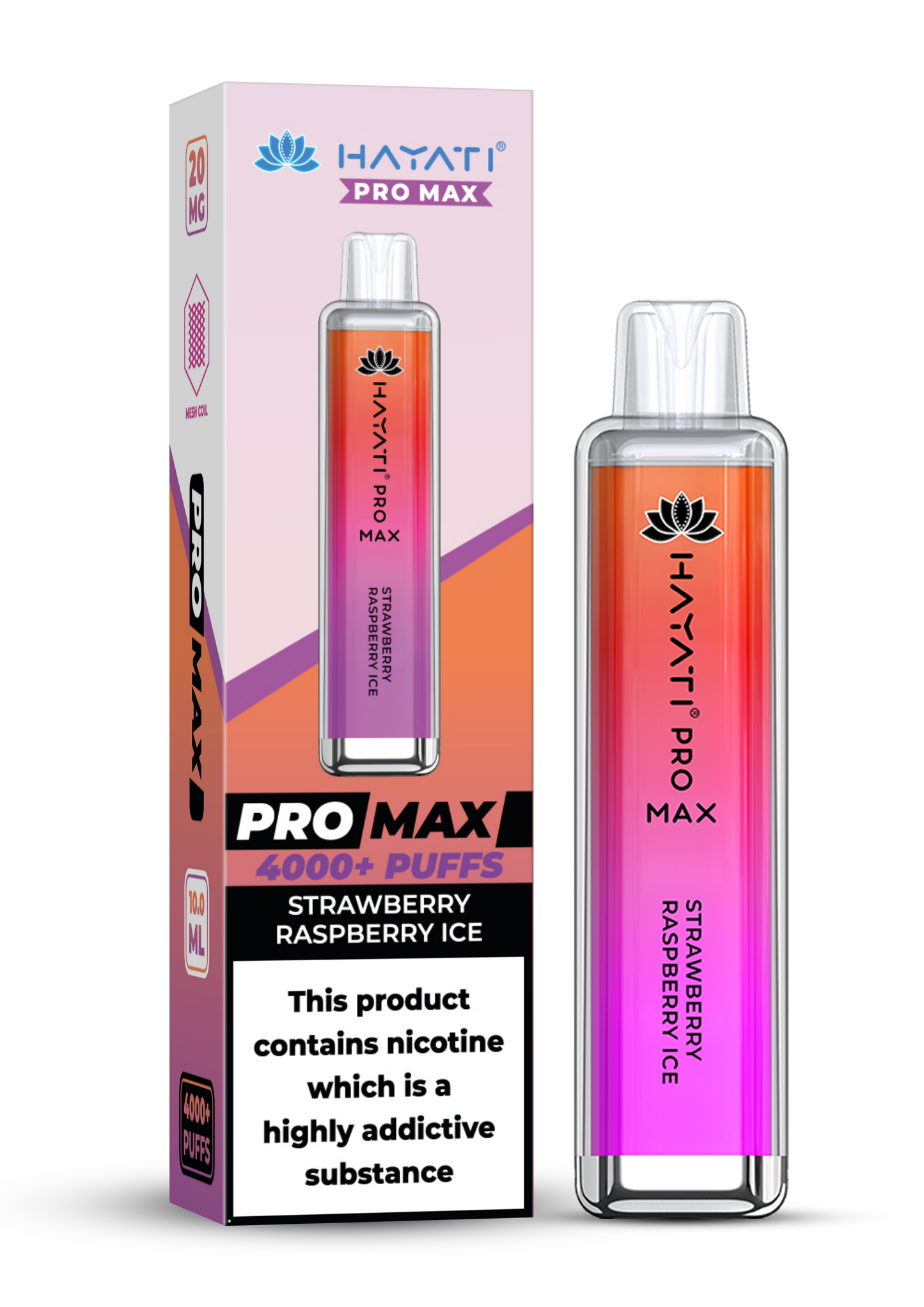 STRAWBERRY RASPBERRY ICE Hayati® Pro Max 4000+ 10 BOX