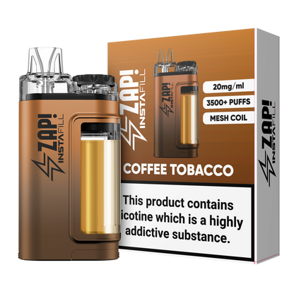 ZAP Instafill 3500 Puffs TPD Compliant 2% Nicotine 5 X DEVICES